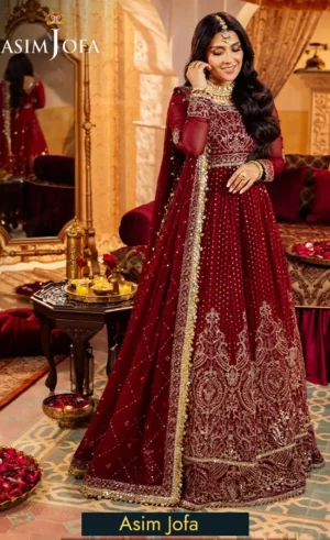 Maroon Punjabi Suit - AJJJ 08