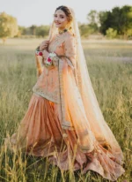 Peach Bridal Gharara