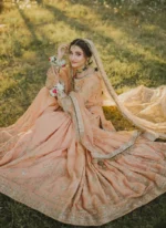 Peach Bridal Gharara