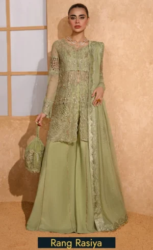 Sage Green Plazzo Suit
