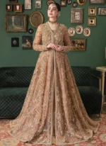 Apricot Colour Bridal Gown