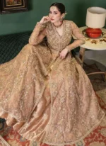 Apricot Colour Bridal Gown