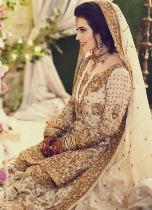 Golden Nikkah Gharara