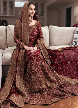 Maroon Nikkah Dress (1)