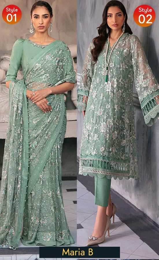 Maria B Saree For Wedding Guests